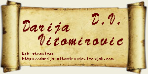 Darija Vitomirović vizit kartica